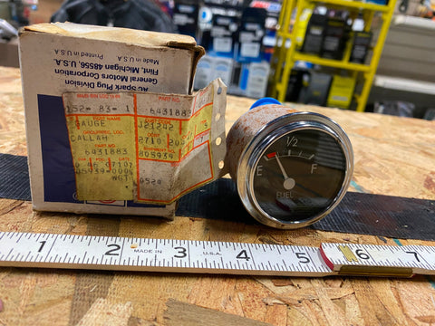 Vtg Ac Delco Fuel Gas Gauge Mini Hot Rod Chevrolet Acc Camaro Impala corvette?