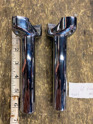 OEM Harley 6" Chrome Handlebar Risers Sportster Dyna FXR Softail chopper Motorcy