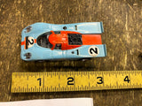 Vtg Aurora TJet Ford Gt40 Gulf Research Slot Car 1960's Cigar Box Minty!