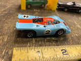 Vtg Aurora TJet Ford Gt40 Gulf Research Slot Car 1960's Cigar Box Minty!