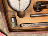 Vtg Ames Co. No. 22C Dial Indicator Set Machinist Tools Wood Box USA 50's
