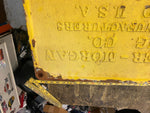 1/4" Thick Metal Advertising Sign Plate Wellman Seaver Crane Antique Tag 41x17 !