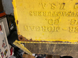 1/4" Thick Metal Advertising Sign Plate Wellman Seaver Crane Antique Tag 41x17 !