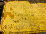 1/4" Thick Metal Advertising Sign Plate Wellman Seaver Crane Antique Tag 41x17 !