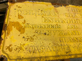 1/4" Thick Metal Advertising Sign Plate Wellman Seaver Crane Antique Tag 41x17 !