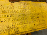 1/4" Thick Metal Advertising Sign Plate Wellman Seaver Crane Antique Tag 41x17 !