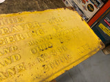 1/4" Thick Metal Advertising Sign Plate Wellman Seaver Crane Antique Tag 41x17 !