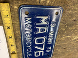 Vtg NOS 1973 License Plate Michigan Harley Honda Kawasaki Z1 KZ GT DT Motorcycle