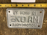 Vtg NOS 1973 License Plate Michigan Harley Honda Kawasaki Z1 KZ GT DT Motorcycle