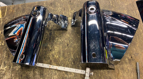 OEM Chrome Headlight Covers Nacelle Harley Road King FLHR Trim 67682-03a 67674-0