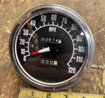 Speedometer Harley FLH 2:1 Shovelhead Panhead Dash mount 600 miles Wide Glide