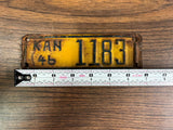 VTG Original 1946 Kansas Motorcycle License Plate 1183 Harley Indian Rare