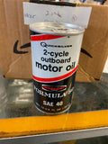 Vtg Quicksilver Formula 50 2 Cycle Outboard Motor Oil Tin Can Marine Boat Full!