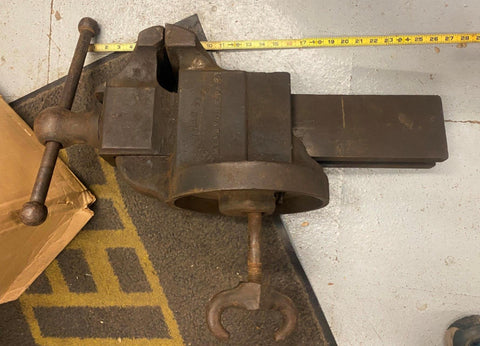 Vtg Meadville Vise Co 6" Jaws Heavy Duty Metal Worker Black Smith 1890's Tools!