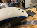 OEM Factory White Blue Rear fender Harley Sportster Custom 04^ 883 1200 Nice!