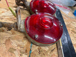 Vtg Turn Signals Tractor Trailer Semi Truck FM335 RED AMBER Pr Signal Stat Yanke