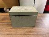 VTG 1950s solid Metal Storage Box 6X4X4.5