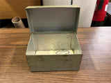 VTG 1950s solid Metal Storage Box 6X4X4.5