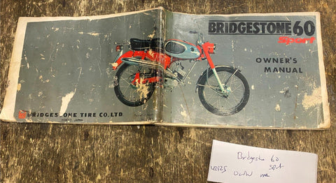 Vtg 1960's Bridgestone 60 Sport Motorcycle Owners manual Orig!
