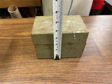 VTG 1950s solid Metal Storage Box 6X4X4.5