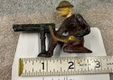 Barclay Manoil WW1 Type Cast US Doughboy Machine Gunner Soldier Lead Antique toy