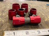 Vtg EArls Hose Clamp Covers Harley Hot Rod Racing Red Fuel Oil LIne Braided Lot!