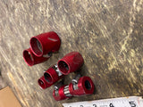 Vtg EArls Hose Clamp Covers Harley Hot Rod Racing Red Fuel Oil LIne Braided Lot!