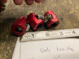 Vtg EArls Hose Clamp Covers Harley Hot Rod Racing Red Fuel Oil LIne Braided Lot!