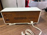 Vintage Radio, RCA Solid State Model RLC20Y, White/Olive, 1968 Mid-Century