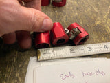 Vtg EArls Hose Clamp Covers Harley Hot Rod Racing Red Fuel Oil LIne Braided Lot!
