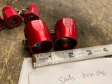 Vtg EArls Hose Clamp Covers Harley Hot Rod Racing Red Fuel Oil LIne Braided Lot!