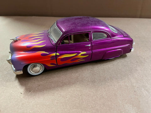VTG 1990s ERTL? 1949 Mercury Sled Coupe 1/24 Scale Purple With Flames