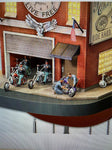 Bradford Exchange Freedom Harley Chopper Motorcycle Garage Cuckoo Clock Sound mo