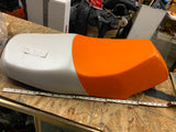 Scooter Seat Orange White 125 150 200 250 400 650? Wolf? New!