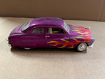 VTG 1990s ERTL? 1949 Mercury Sled Coupe 1/24 Scale Purple With Flames