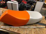 Scooter Seat Orange White 125 150 200 250 400 650? Wolf? New!