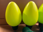 Vtg Large Lot of 6 Green & Blue Christmas Bulb Blow Molds 20" Jumbo