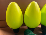 Vtg Large Lot of 6 Green & Blue Christmas Bulb Blow Molds 20" Jumbo