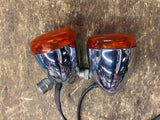 OEM Pair Turn Signals Harley Dyna Sportster Handlebars Front Wiring Plug 2003