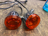 OEM Pair Turn Signals Harley Dyna Sportster Handlebars Front Wiring Plug 2003