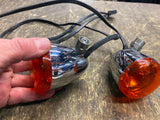 OEM Pair Turn Signals Harley Dyna Sportster Handlebars Front Wiring Plug 2003