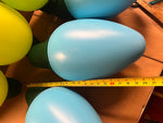 Vtg Large Lot of 6 Green & Blue Christmas Bulb Blow Molds 20" Jumbo