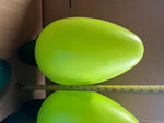 Vtg Large Lot of 6 Green & Blue Christmas Bulb Blow Molds 20" Jumbo