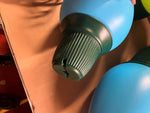 Vtg Large Lot of 6 Green & Blue Christmas Bulb Blow Molds 20" Jumbo