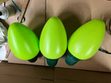 Vtg Large Lot of 6 Green & Blue Christmas Bulb Blow Molds 20" Jumbo