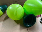 Vtg Large Lot of 6 Green & Blue Christmas Bulb Blow Molds 20" Jumbo