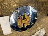 Vtg USA Eagle Derby Cover Harley Shovelhead FX FLH Wide Glide Acc Emblem Badge!!