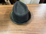 Men’s Granule Black Cotton Fedora Hat Cap Size S/M
