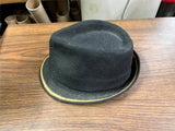 Men’s Granule Black Cotton Fedora Hat Cap Size S/M