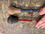 Vtg Pair Carninval Sticks Cane Drum Batton Marching Souvenir Parade Staff Wood!